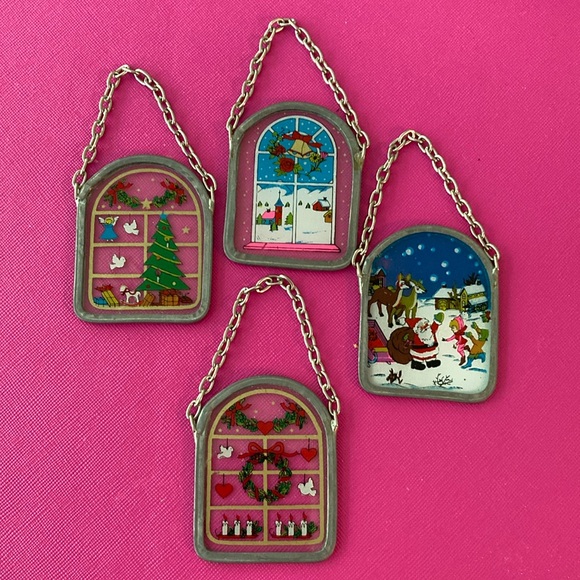 1991 ARTMK vintage stained glass ornaments - Picture 1 of 10